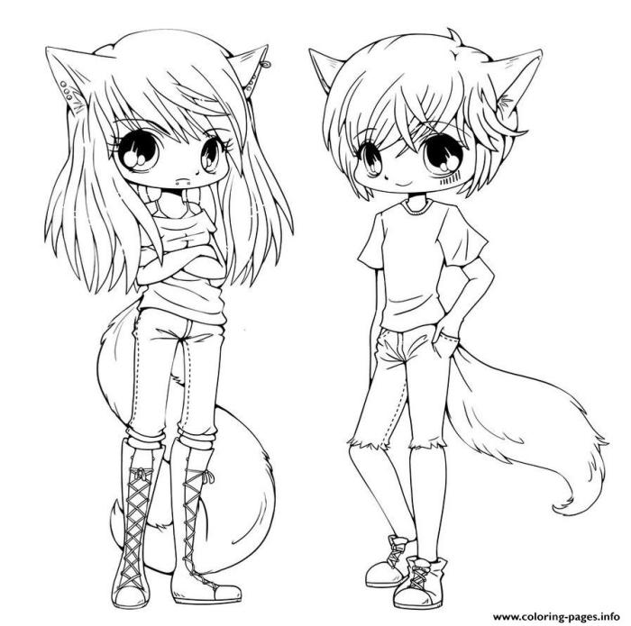 Anime female hawaiian twins coloring pages