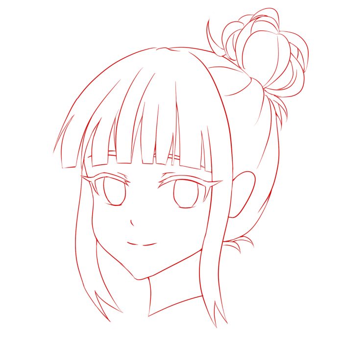 Anime head coloring pages