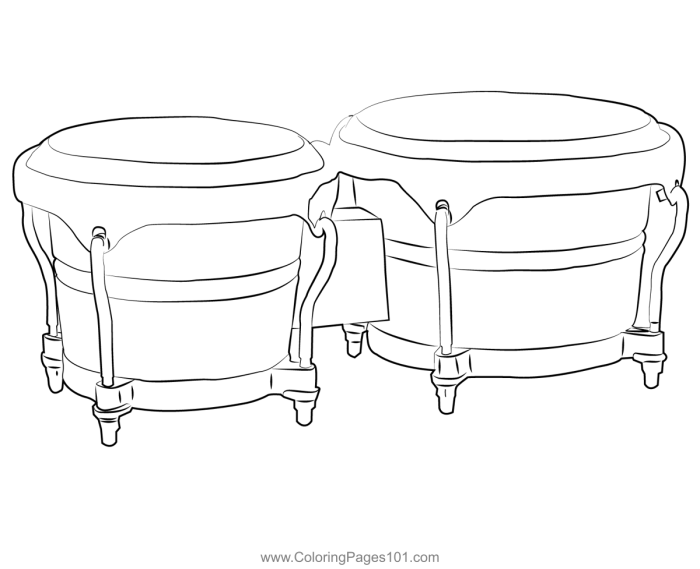 Animated bongo instrument for coloring