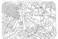 Rainforest animal coloring sheet