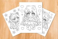 Anime coloring pages chibi