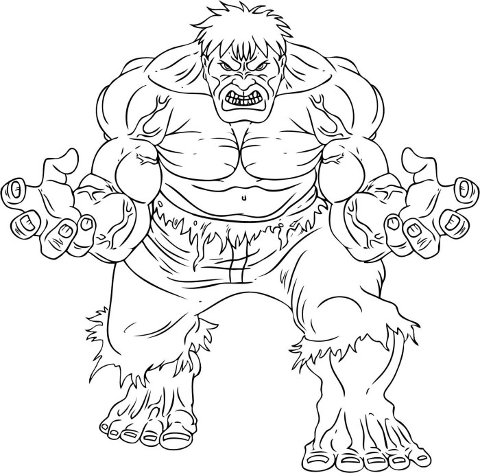 Hulk coloring book pages