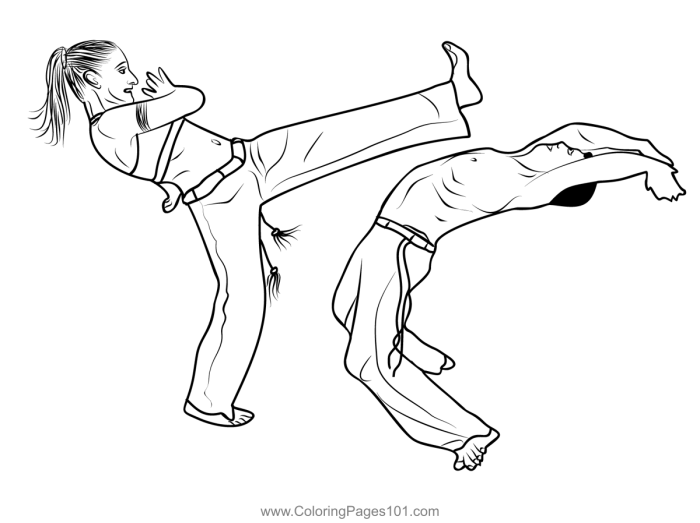 Anime coloring pages fighting