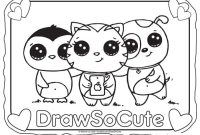 Kawaii cute animal coloring pages