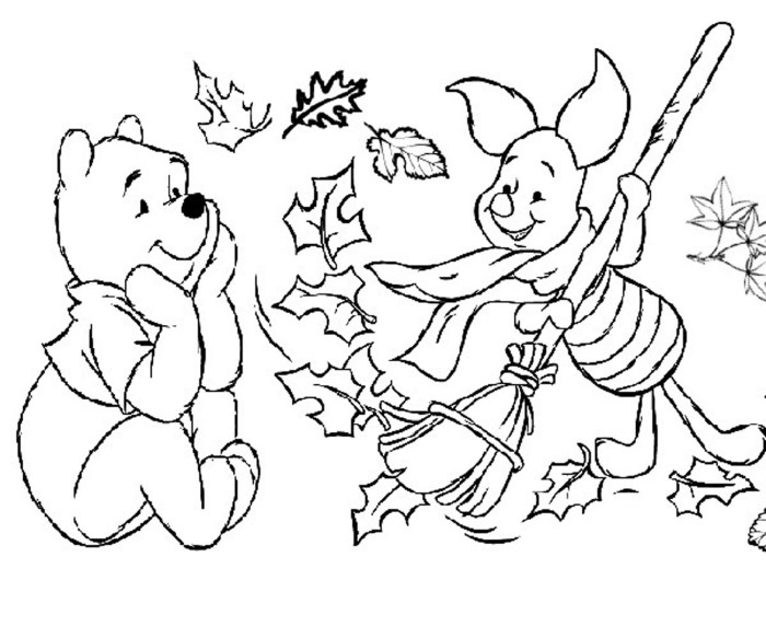 Fall animals coloring pages