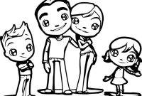 Animated family coloring page