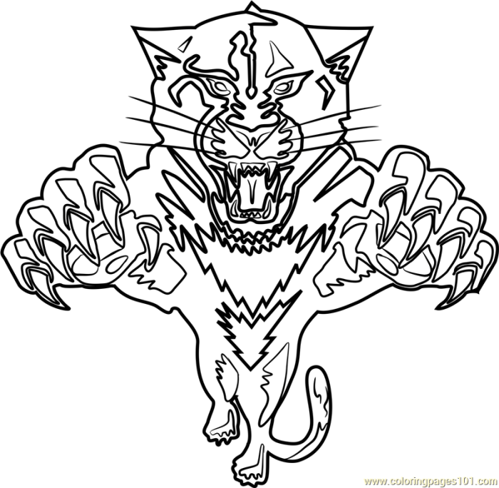 Animal panther coloring pages