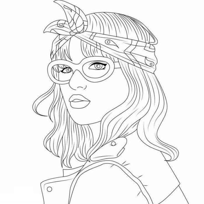 Anime girls with glasses coloring sheet