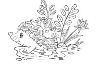 Fall animals coloring pages