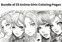 Coloring anime cartoon girls