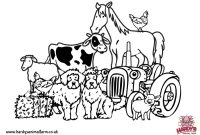 Farm animals coloring worksheets