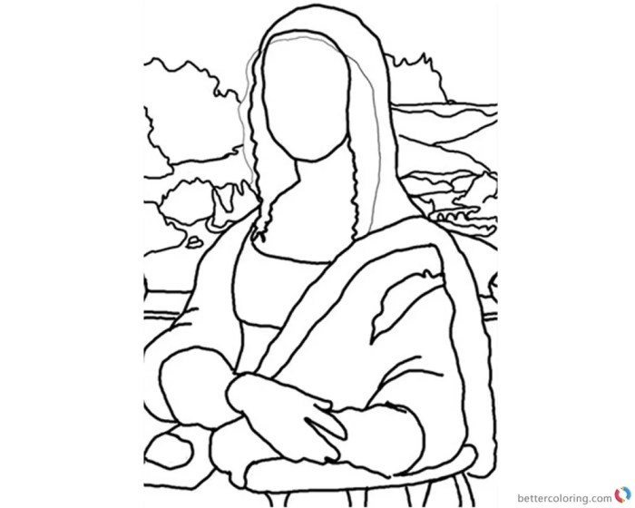 Mona lisa coloring book