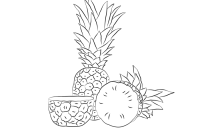 Animated pinapple coloring pages