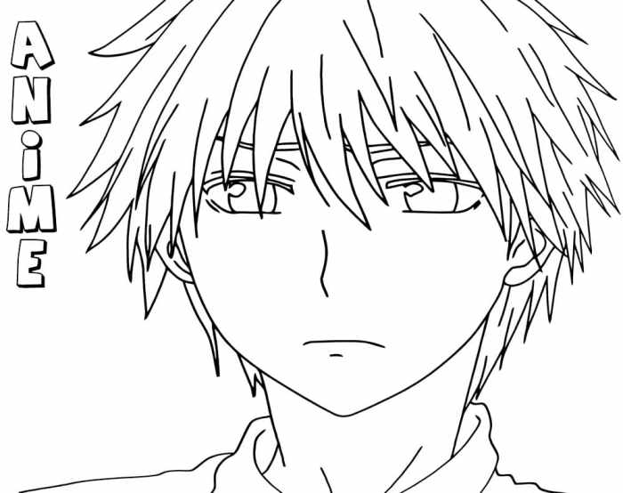 Anime drawing coloring page