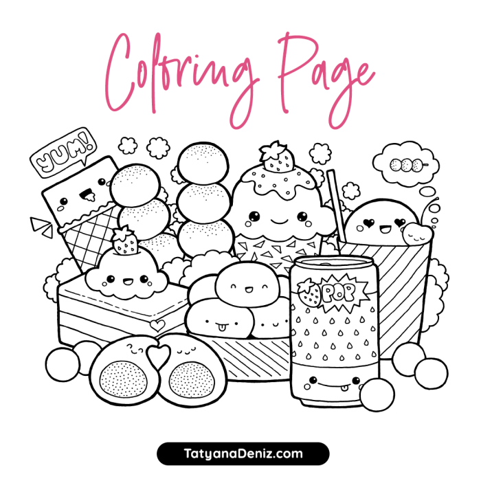 Coloring books kawaii kids coloring sheets