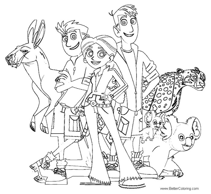 Wild kratts coloring book