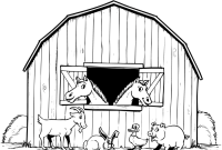 Farm animals coloring pages for kids