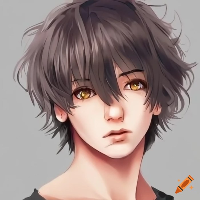 Anime hair male coloring