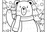 Cute christmas animals coloring pages