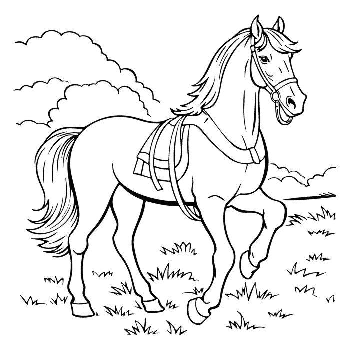 Animated horse coloring pages