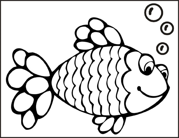 Coloring book pages of fish