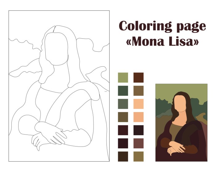 Mona lisa coloring book