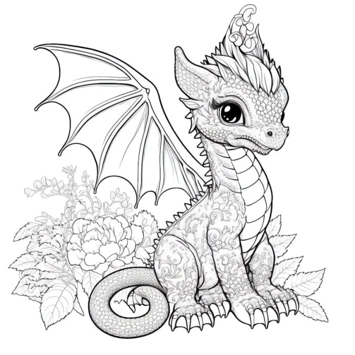 Dragon animal coloring pages