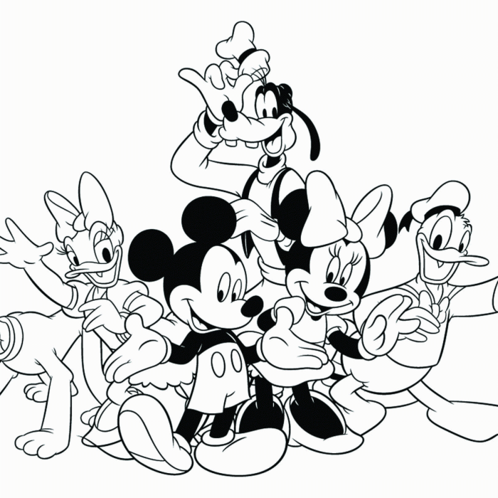 Coloring book pages disney