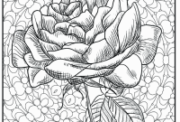 Coloring book pictures of flowers complex