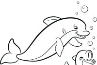 Dolphin coloring book pages