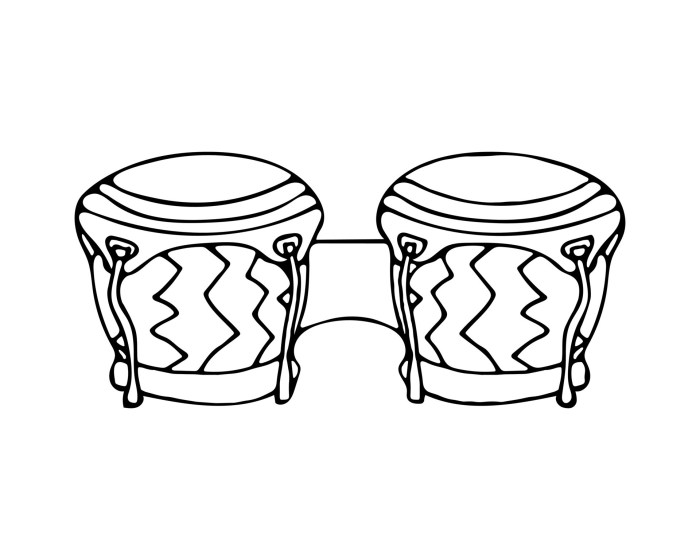 Animated bongo instrument for coloring