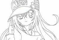 Anime coloring pages with long hair