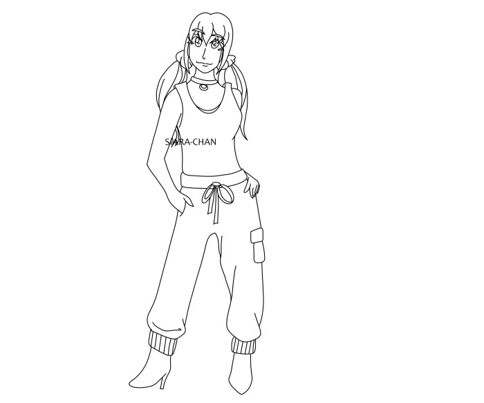 Anime dress coloring pages