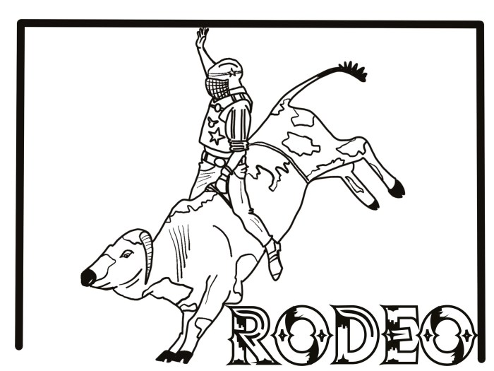 Coloring pages of rodeo stampede animals