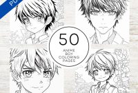 Boy anime male anime coloring pages