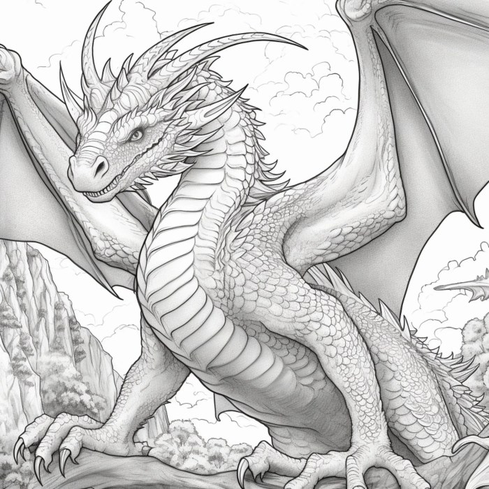 Dragon animal coloring pages