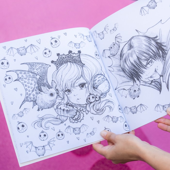 Pop manga coloring book