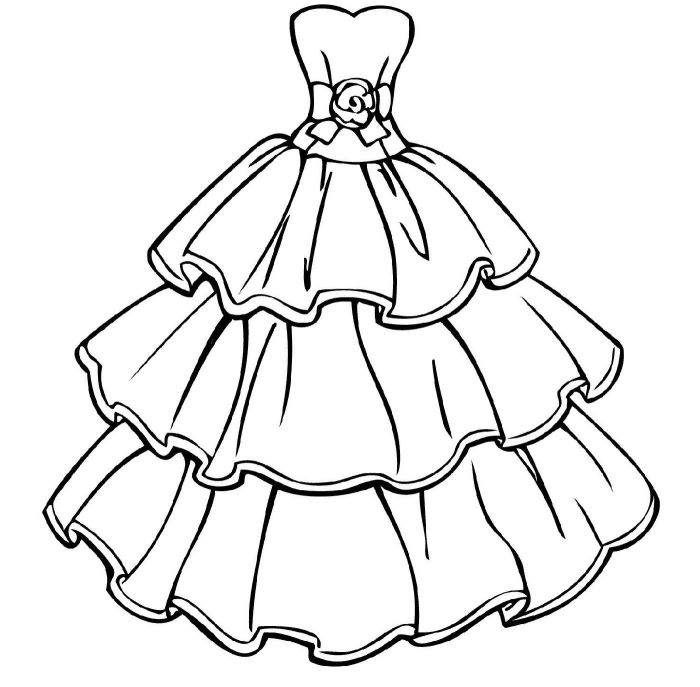 Anime dress coloring pages