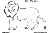 Lion coloring book page