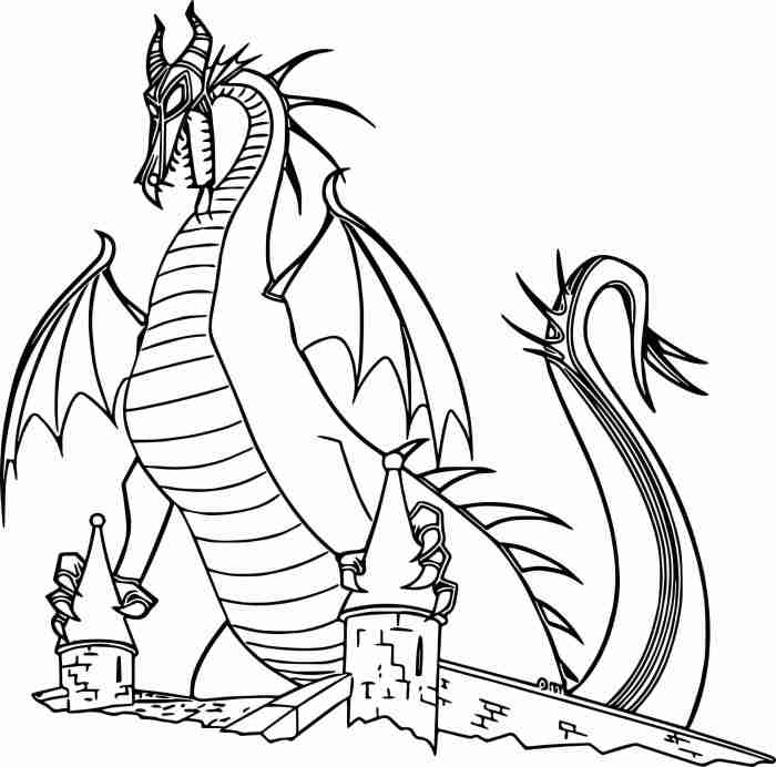 Animated maleficent dragon coloring pages