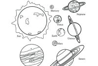 Solar system coloring book pages