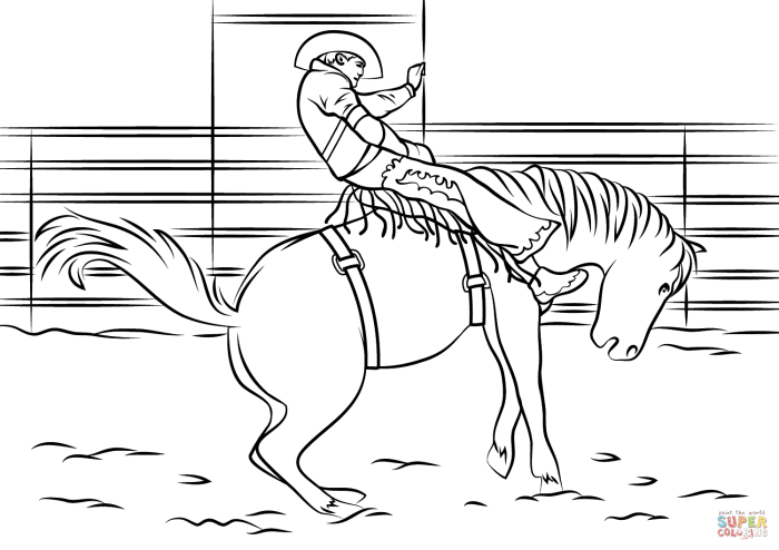 Coloring pages of rodeo stampede animals