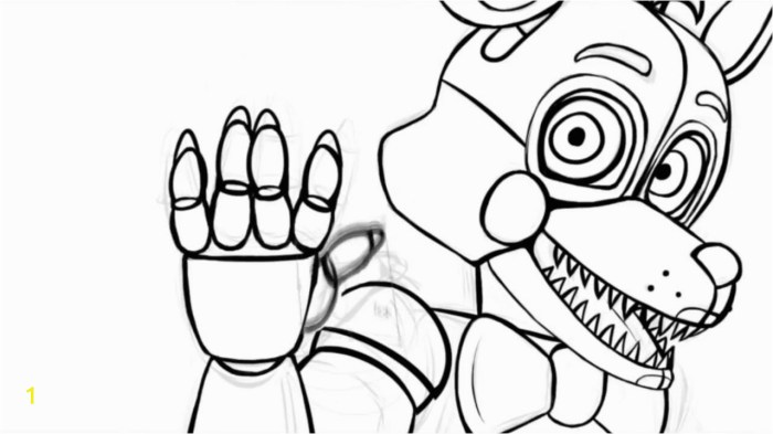 Anime fnaf sl coloring sheet