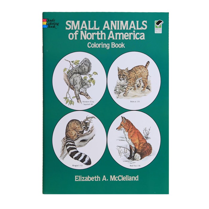 Small animals of north america coloring book