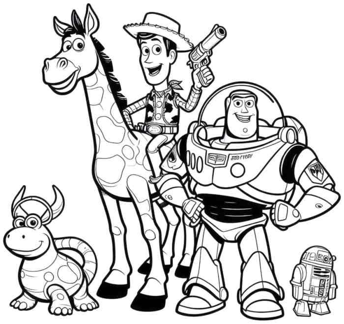 Toy story coloring book pages