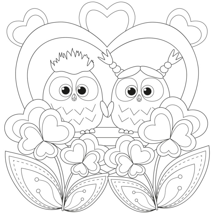 Valentines day coloring book