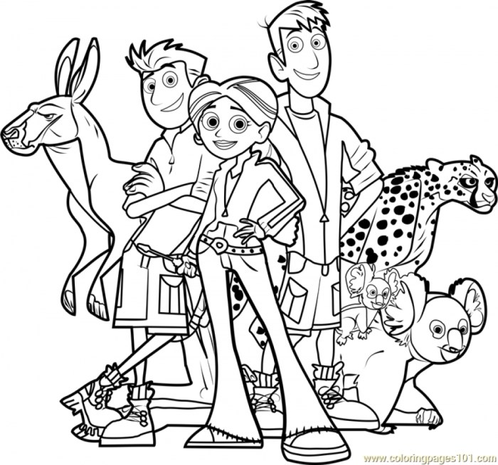 Wild kratts coloring book