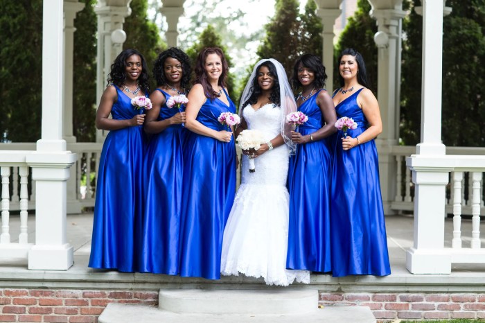 Royal blue formal dress for wedding