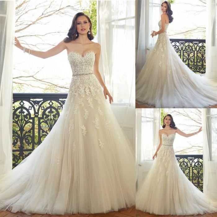 Ivory color wedding dresses