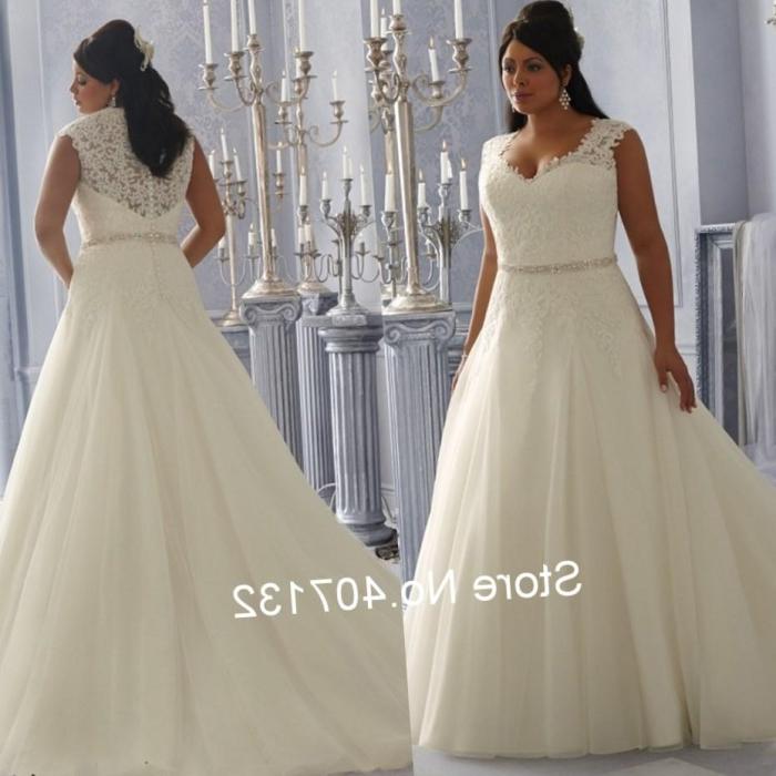 Plus size wedding dress ivory